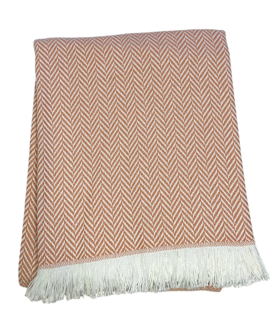 358 - Unbrushed Herringbone Throw - 55" x 70"