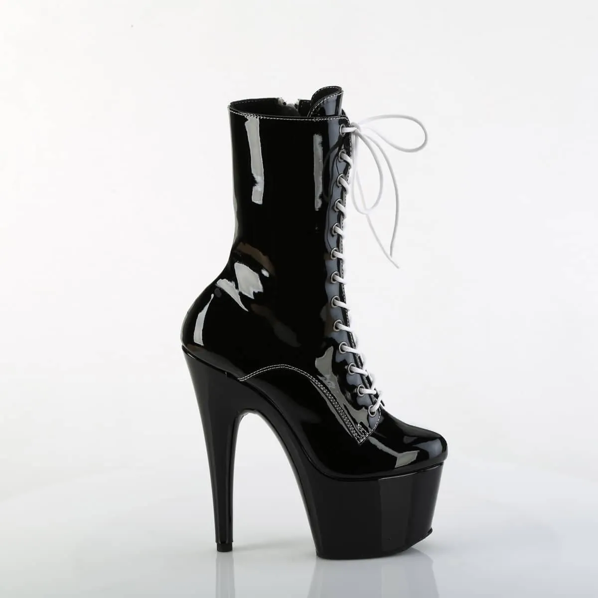 ADORE-1040TT Black & Red Calf High Boots