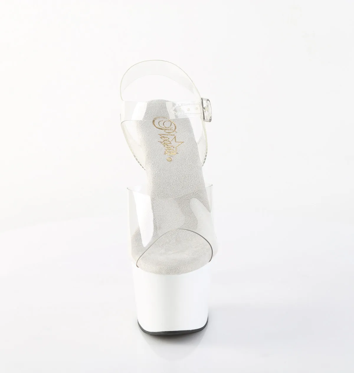 ADORE-708 White & Clear Platform Heels