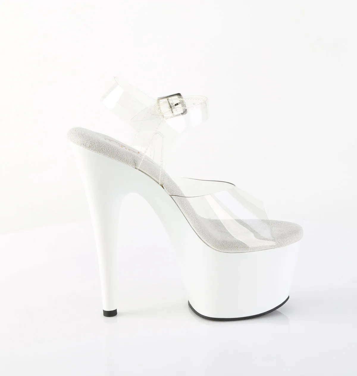 ADORE-708 White & Clear Platform Heels