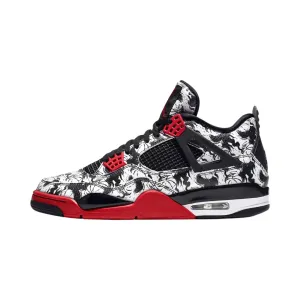 Air Jordan 4 Retro Tattoo 2018 White Fire Red Black