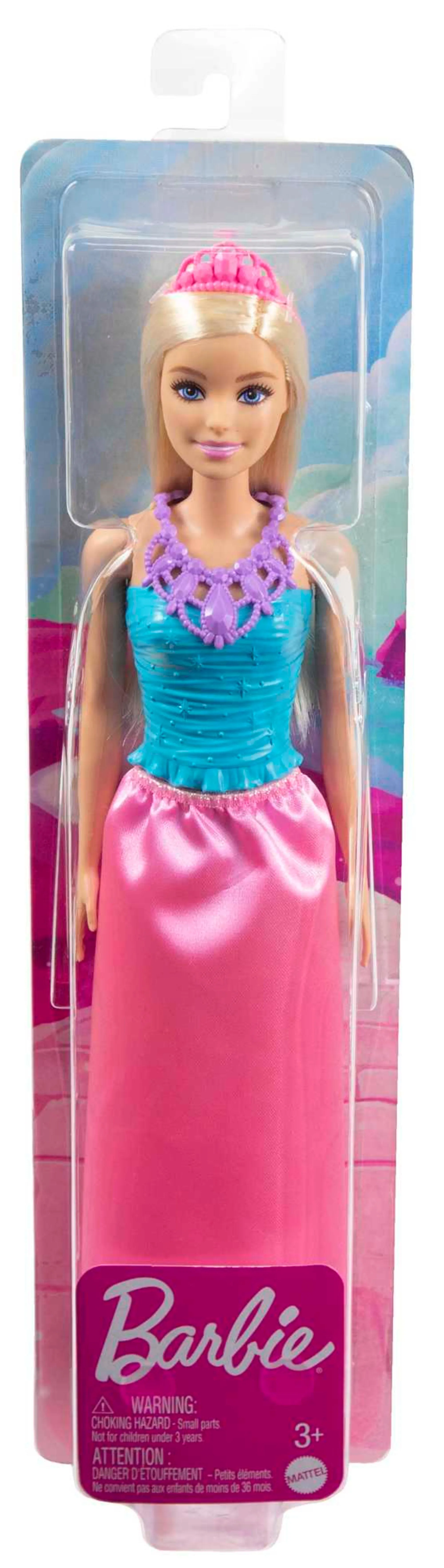 Barbie Dreamtopia Royal Doll, Blonde With Pink Skirt, Shoes And Hair Accessory