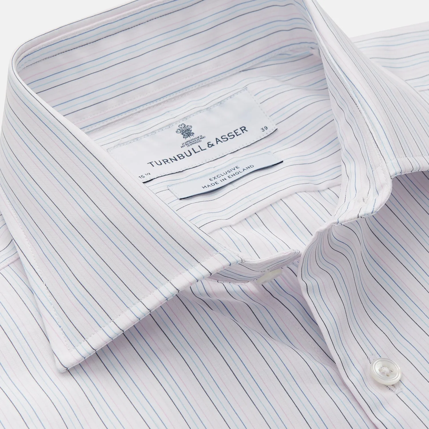 Blue Multi Stripe Tailored Fit Shelton Shirt