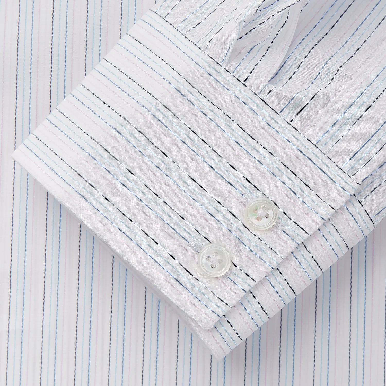 Blue Multi Stripe Tailored Fit Shelton Shirt