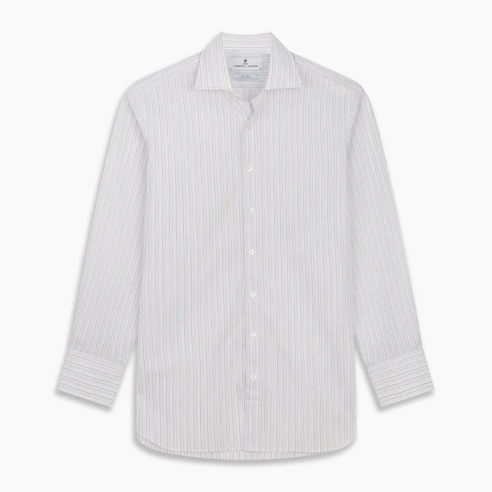 Blue Multi Stripe Tailored Fit Shelton Shirt