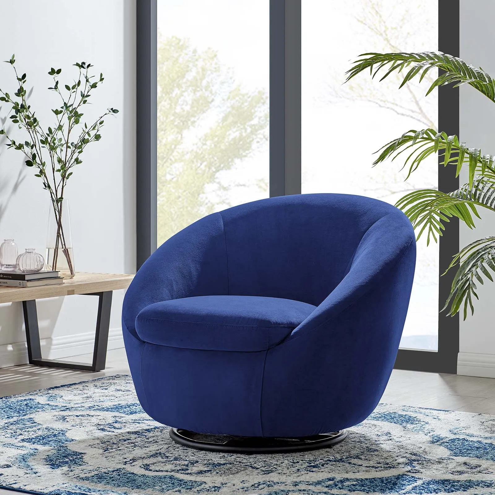 Buttercup Performance Velvet Performance Velvet Swivel Chair by Modway