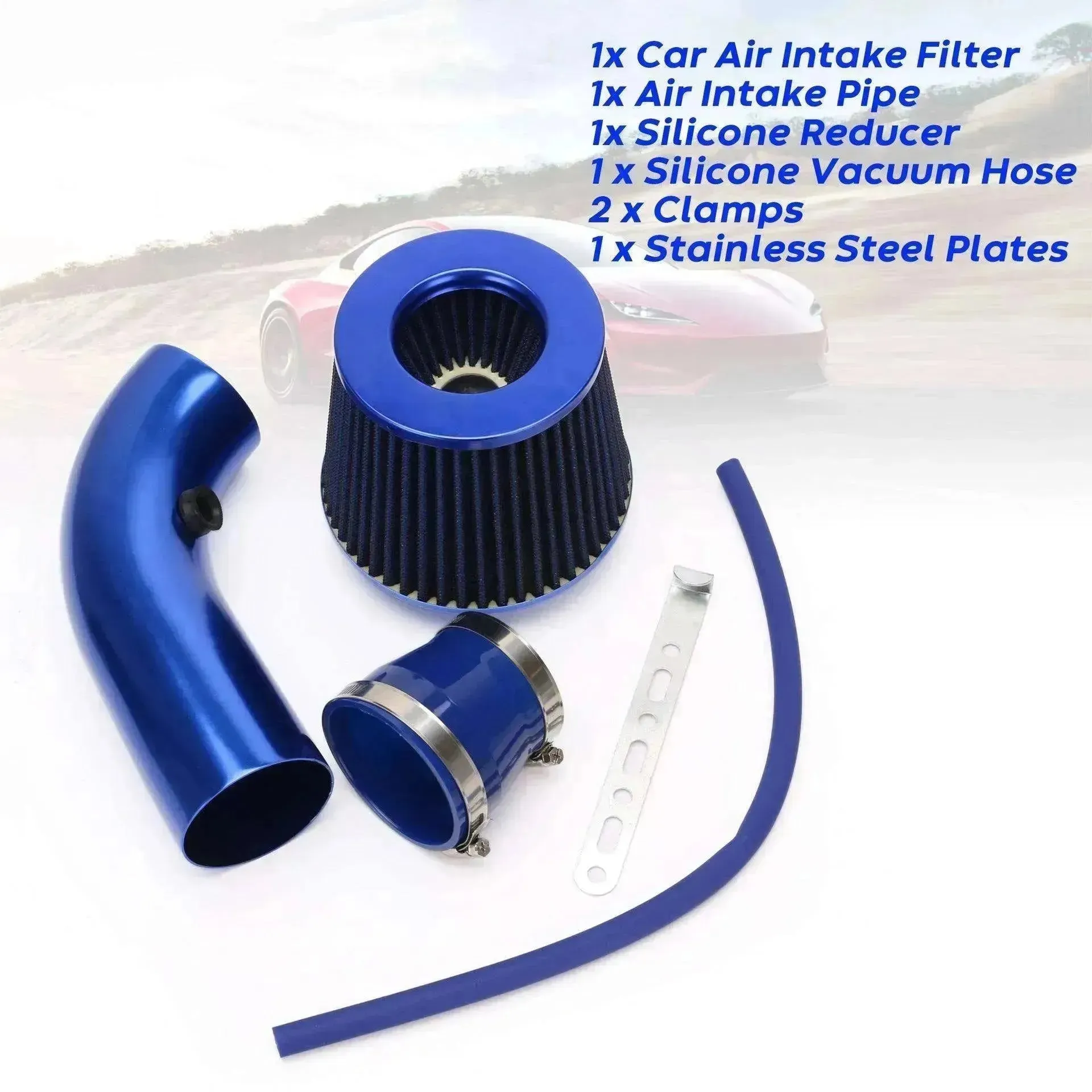 Car General Modified 76mm 3inch Air Filter Mushroom Head Intake Set