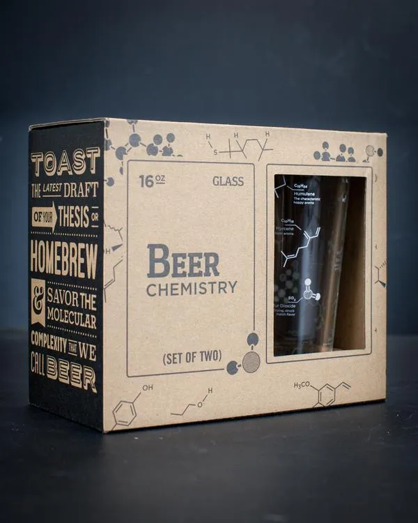 Chemistry of Beer Pint Glass Set