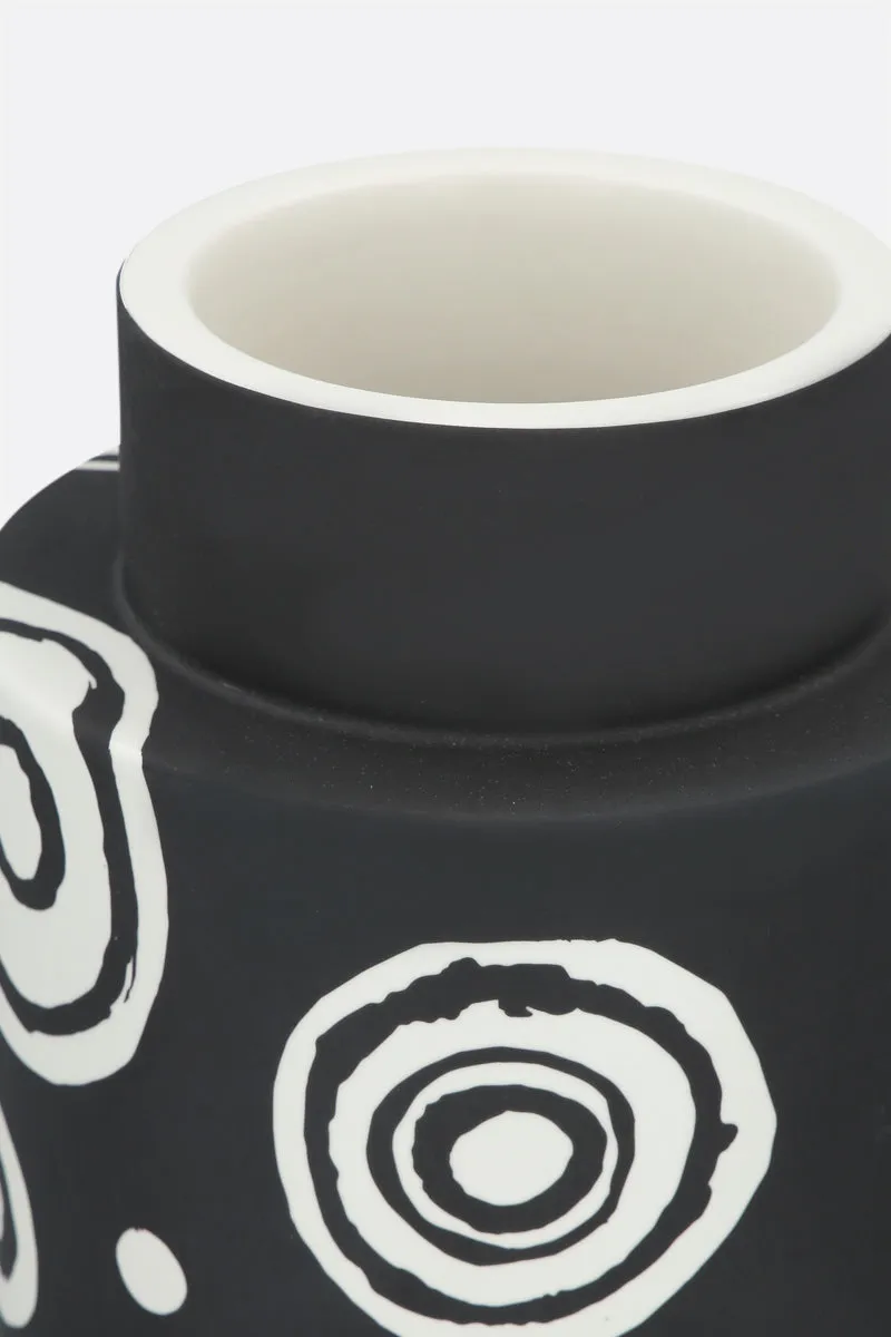 coated ceramic spool vase