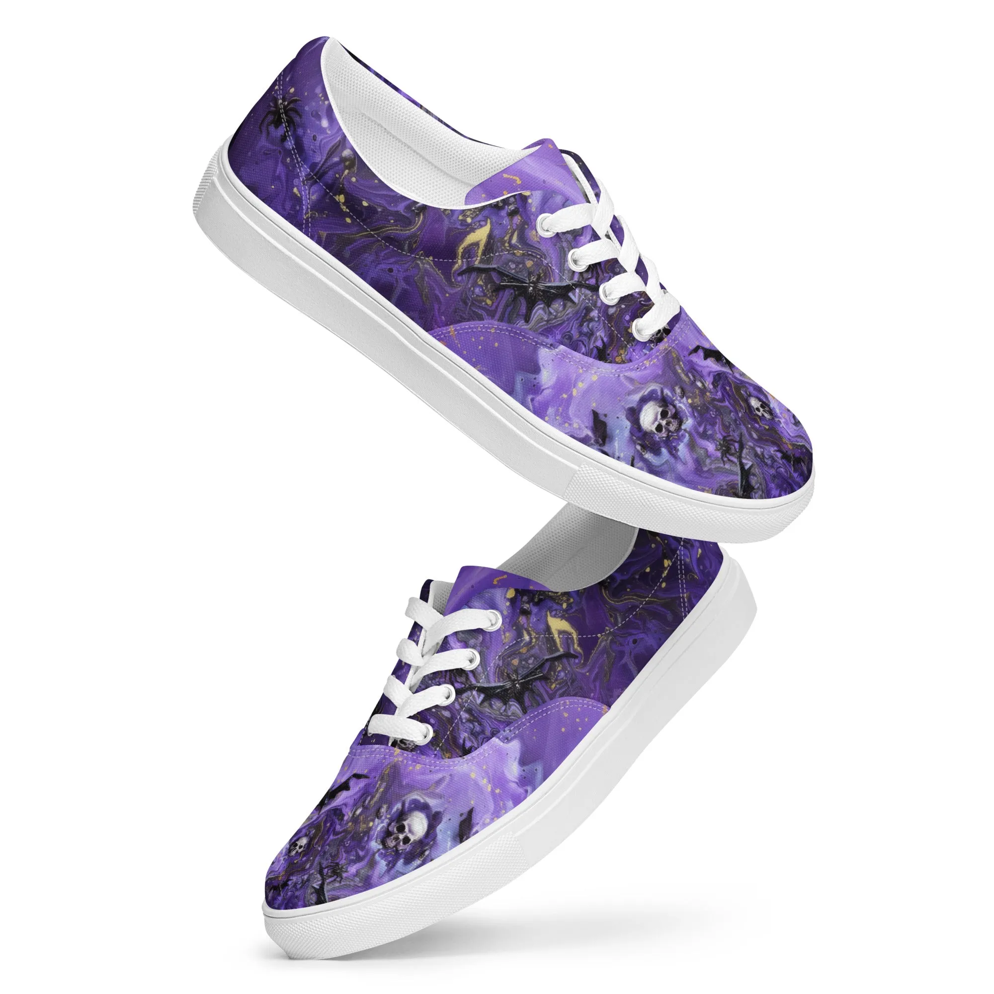 Darker Side of Purple Women’s lace-up canvas shoes