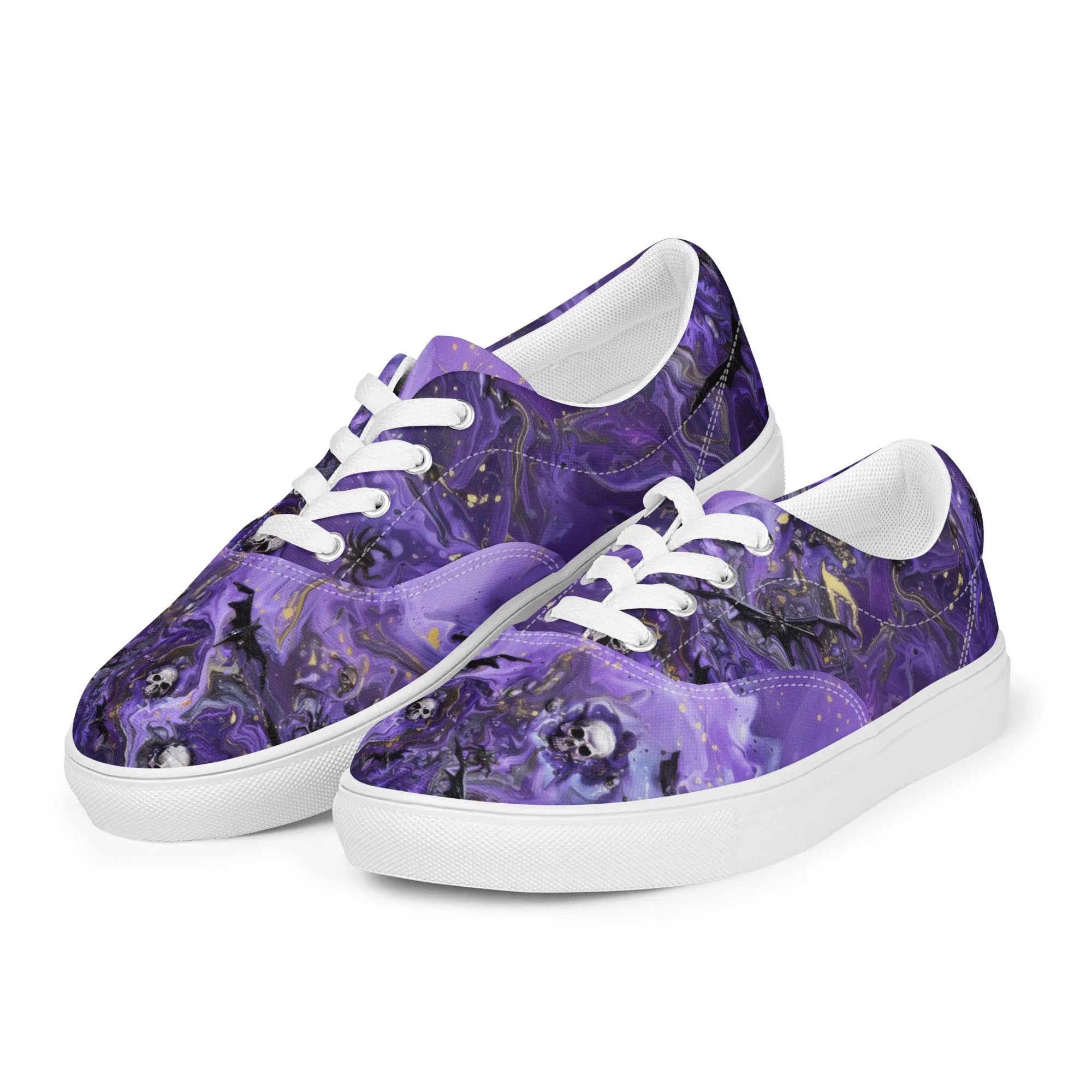 Darker Side of Purple Women’s lace-up canvas shoes