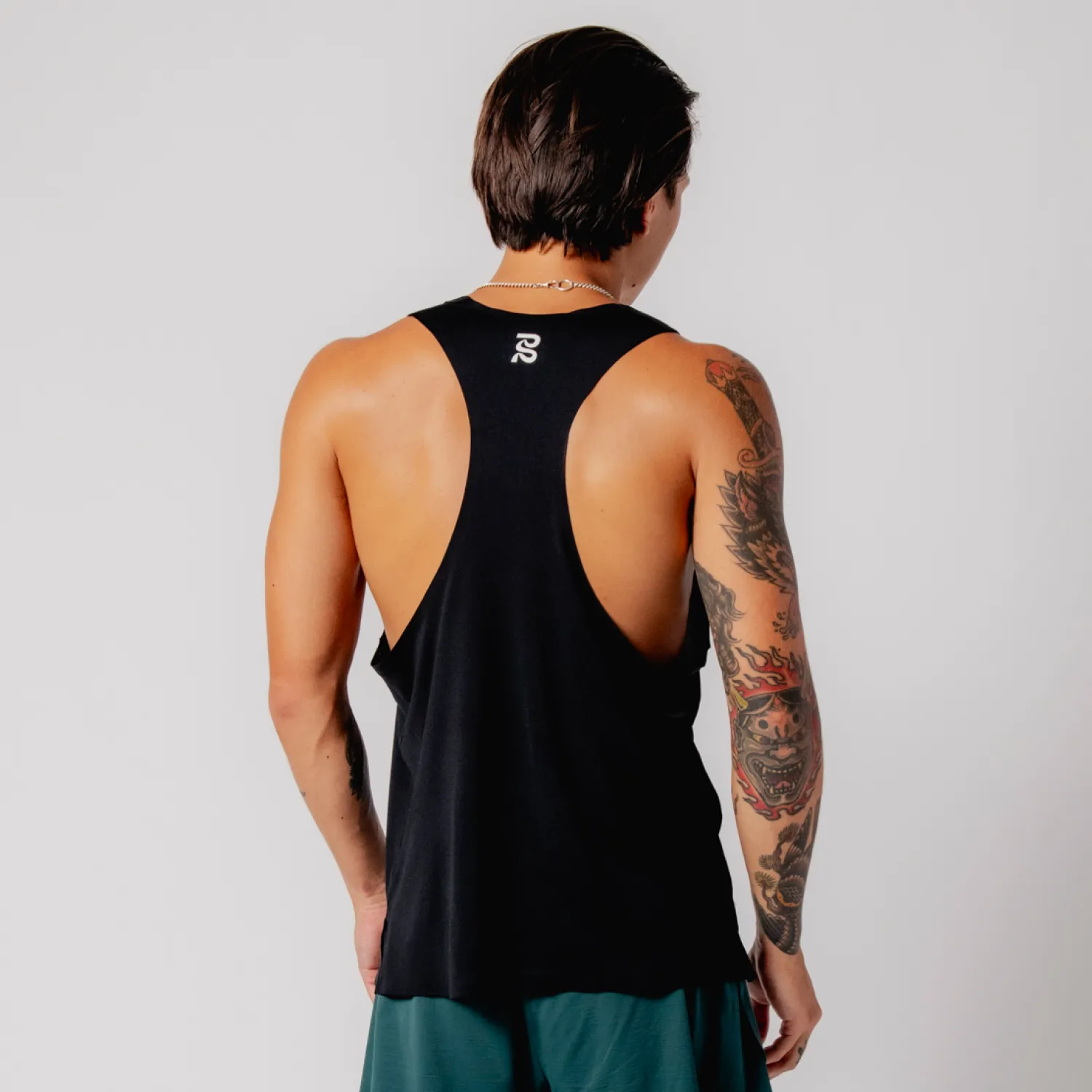 Mens Black Drift™ Performance Athletic Singlet