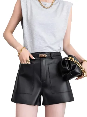 Genuine Leather Shorts