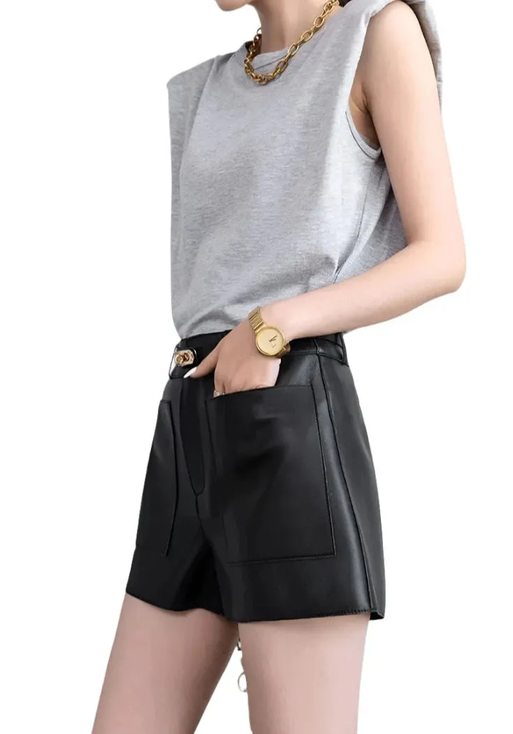 Genuine Leather Shorts