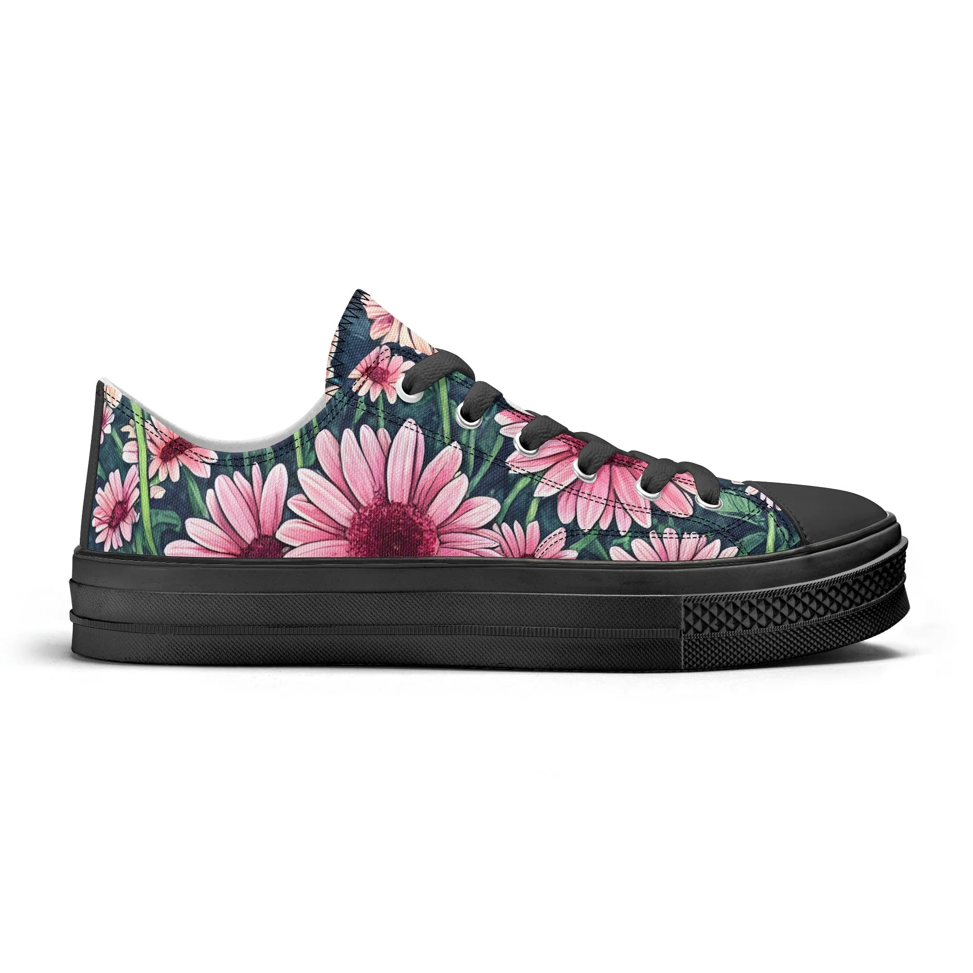 Gerbera Daisy Flowers Collection - Mens Classic Low Top Canvas Shoes for Garden Lovers