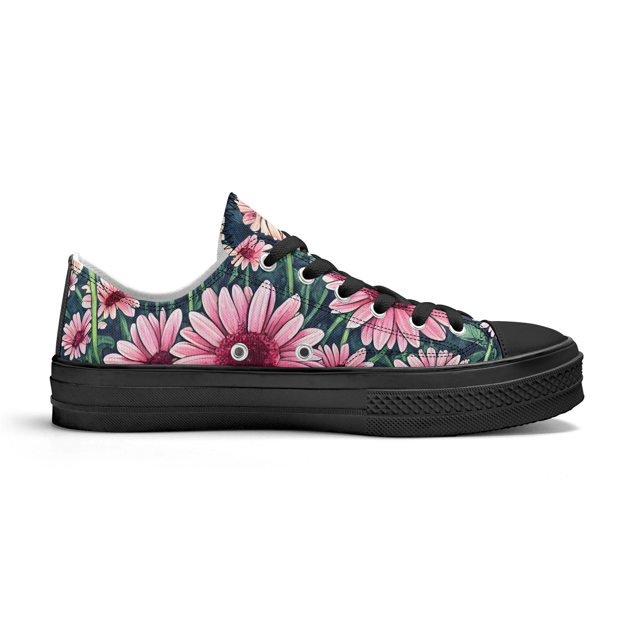 Gerbera Daisy Flowers Collection - Mens Classic Low Top Canvas Shoes for Garden Lovers