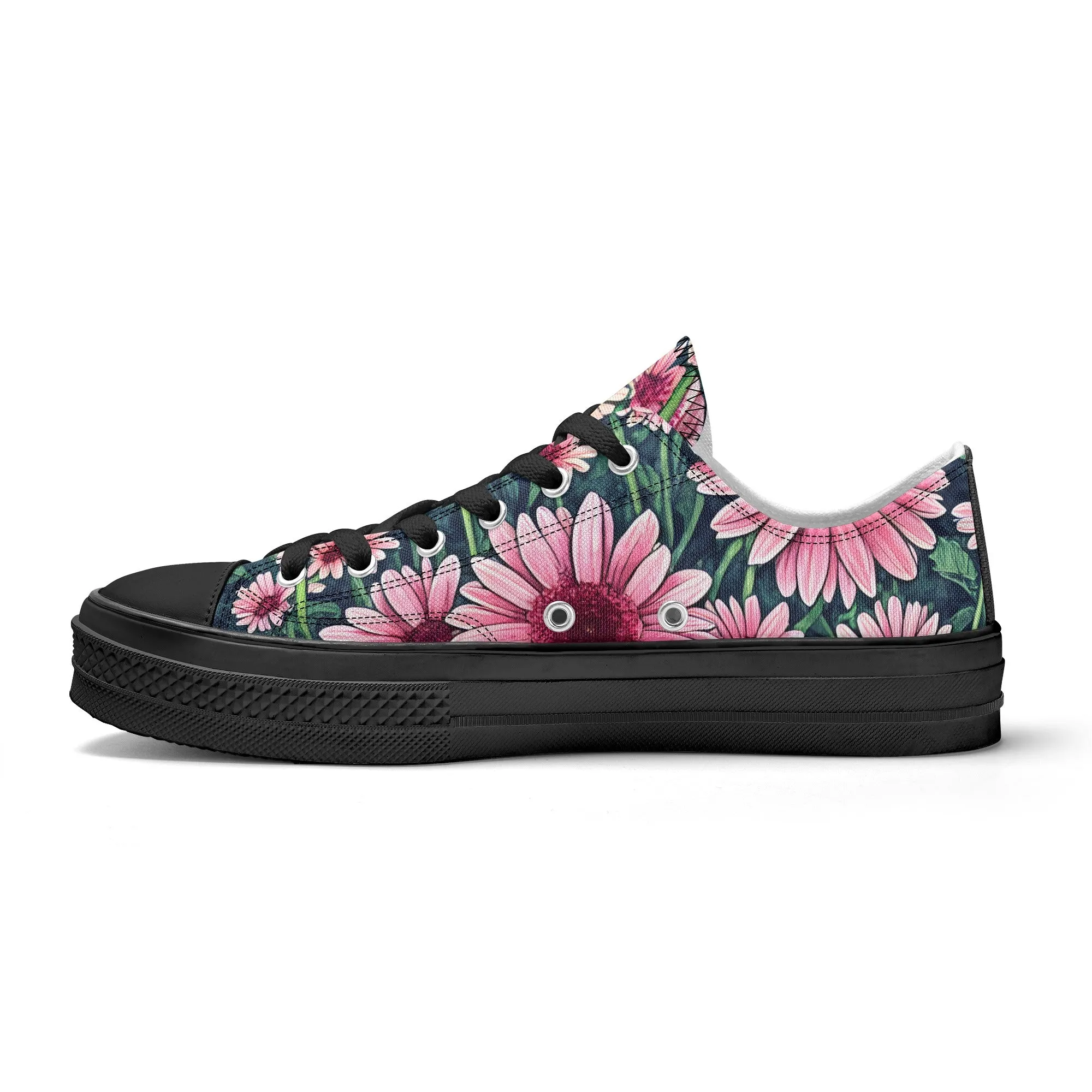 Gerbera Daisy Flowers Collection - Mens Classic Low Top Canvas Shoes for Garden Lovers