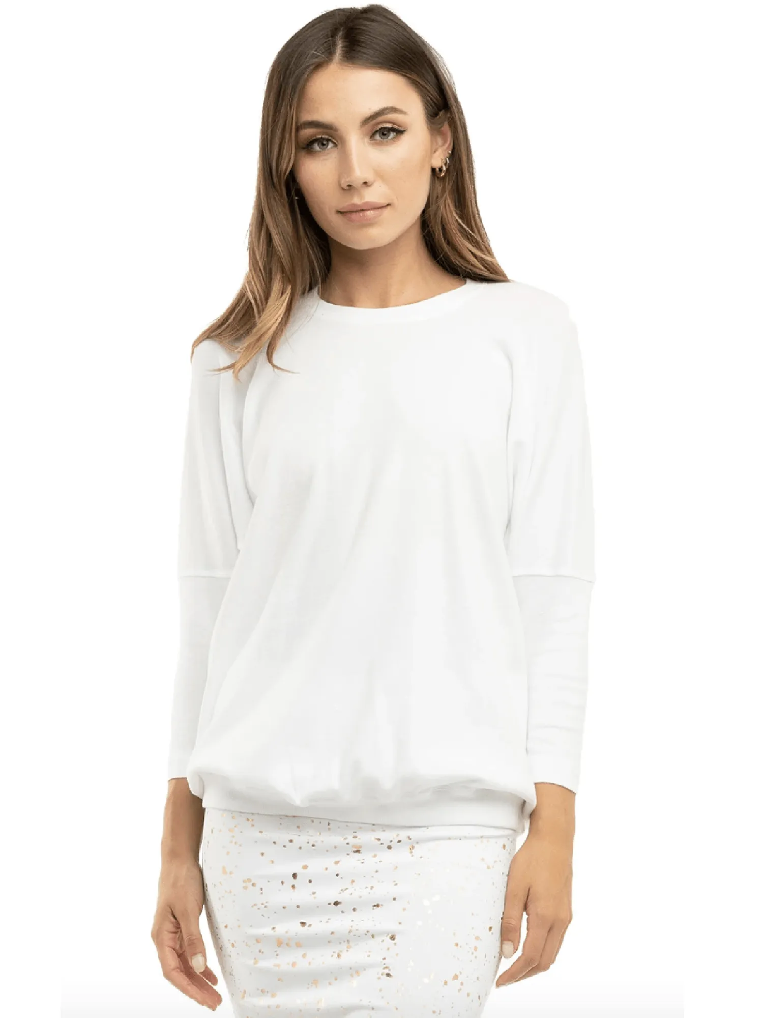 Hard Tail 3/4 Sleeve Drape Back Tee T-207