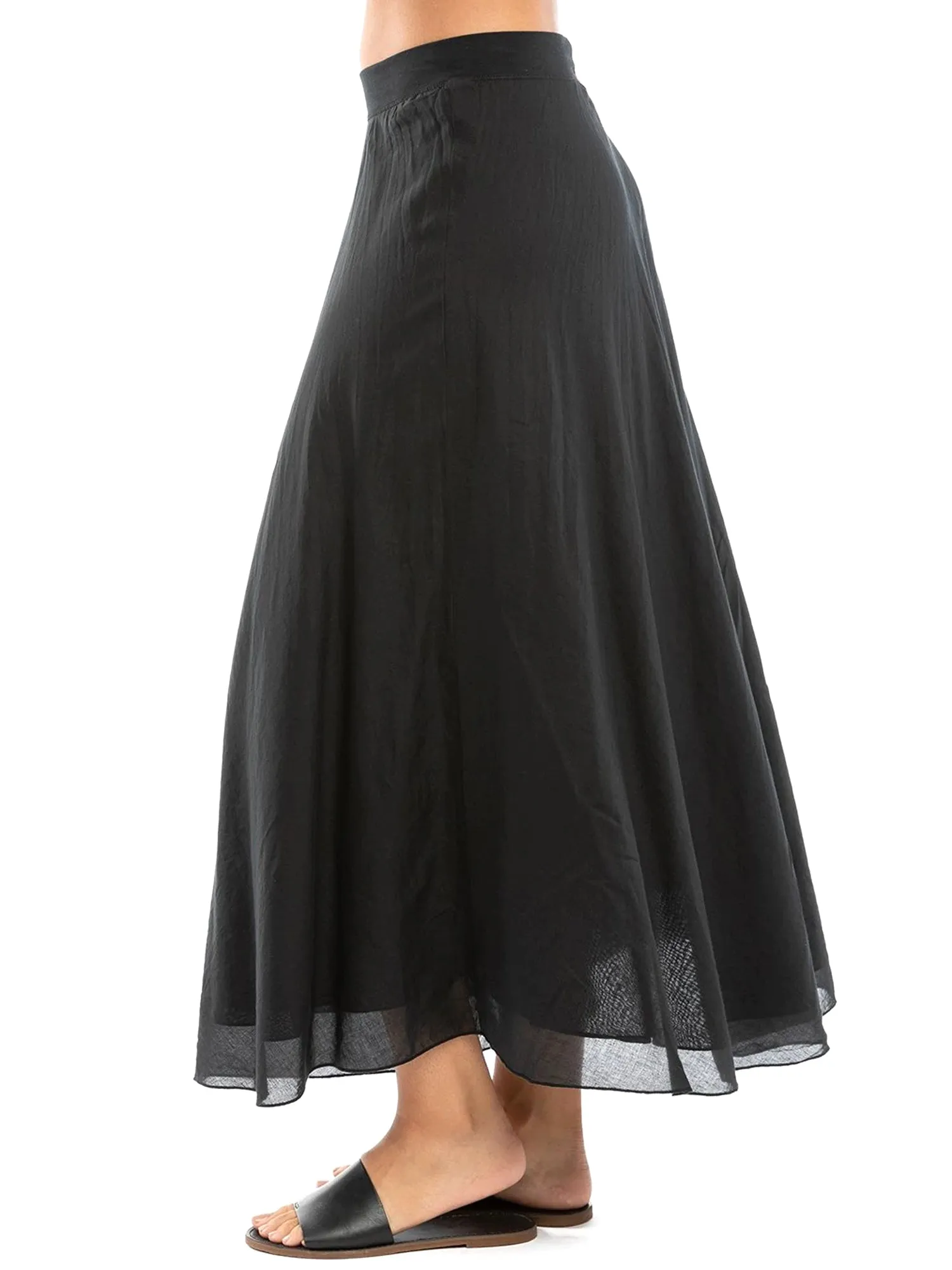 Hard Tail Double Layer Sweep Voile Skirt VG-191