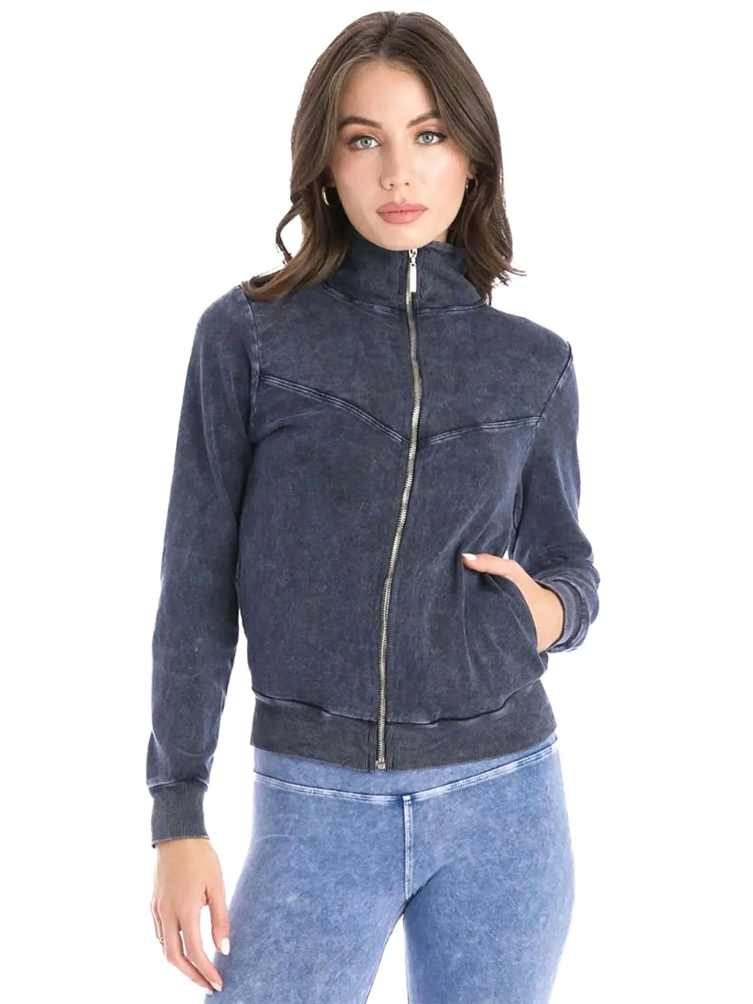 Hard Tail High Neck Zip Jacket (Style: B-174)