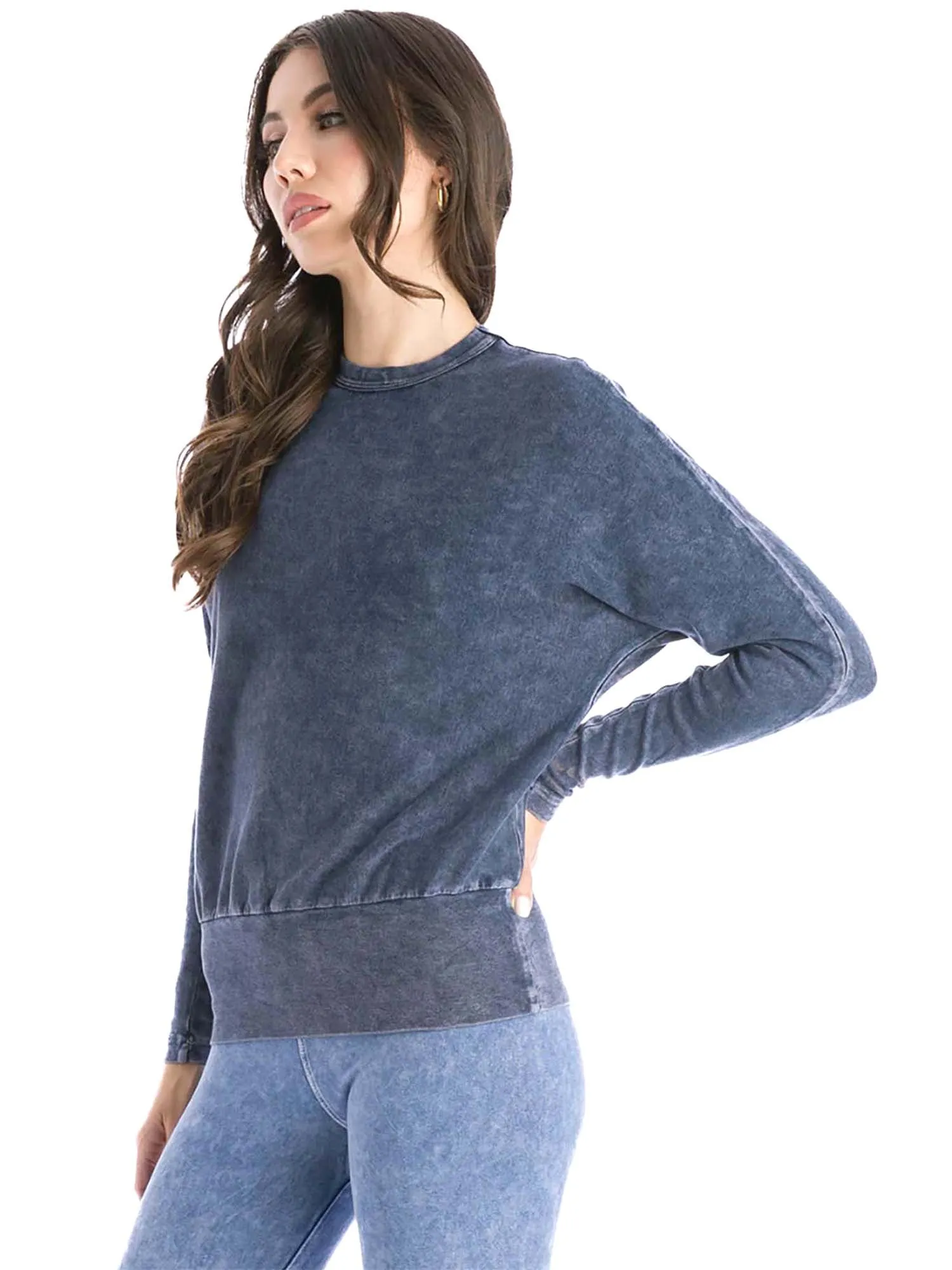 Hard Tail Long Sleeve Banded Top (Style T-216)