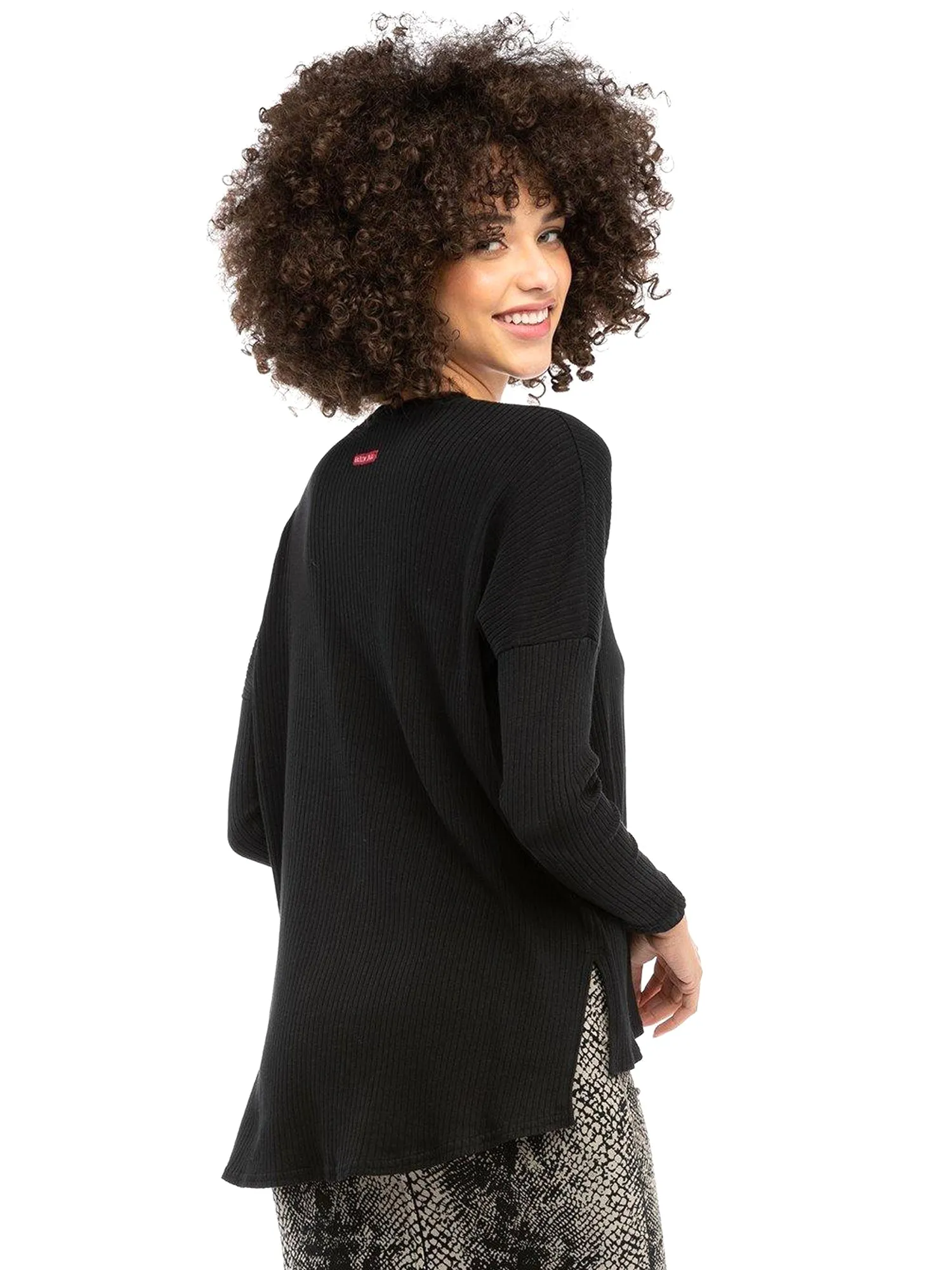 Hard Tail Long Sleeve High-Low Slouchy Tee (CMR-09)