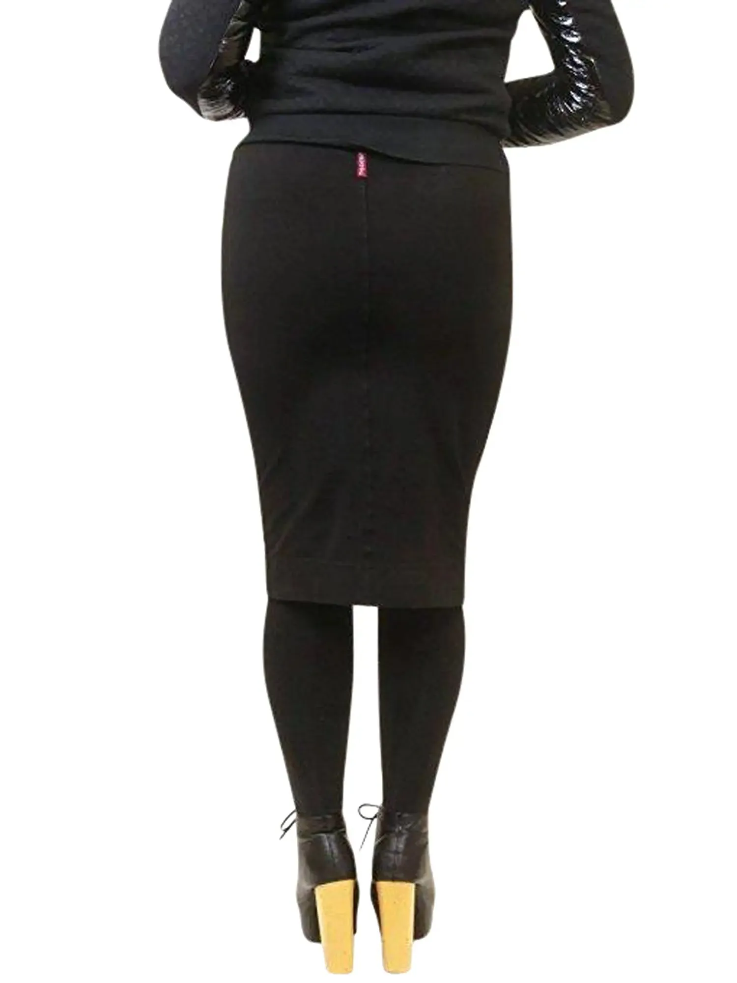 Hard Tail Wide Cut Cotton Pencil Skirt W-525