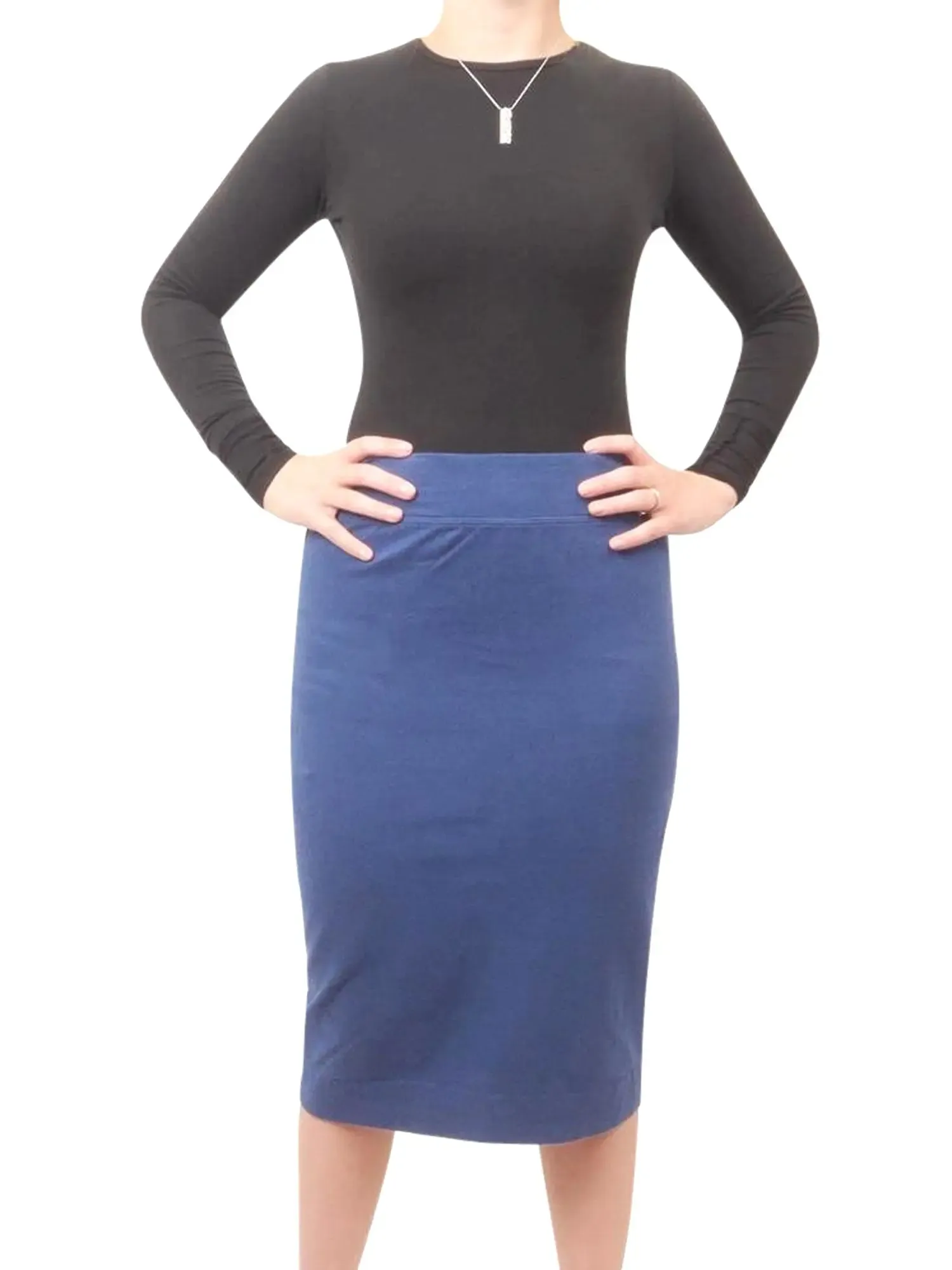 Hard Tail Wide Cut Cotton Pencil Skirt W-525