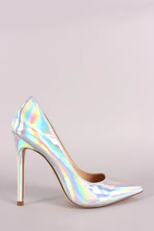 Holographic Pointy Toe Stiletto Pump