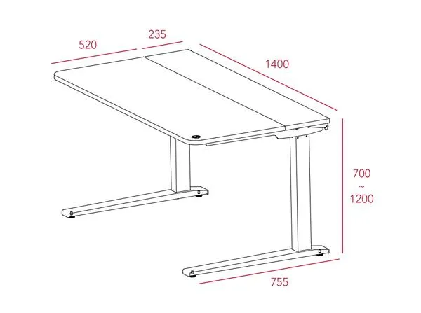 iloom Ithaca-neo Motion Desk - Natural/Beige [PICK-UP ONLY]