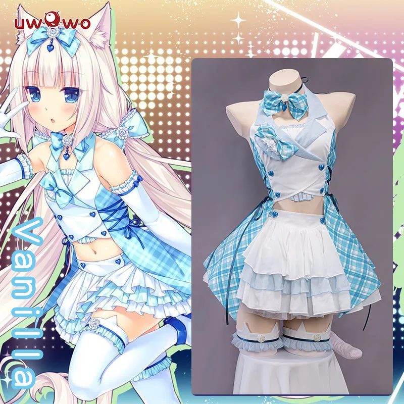 【In Stock】Uwowo Game Nekopara Live Catgirls Vanilla Idol Stage Performance Cosplay Costume