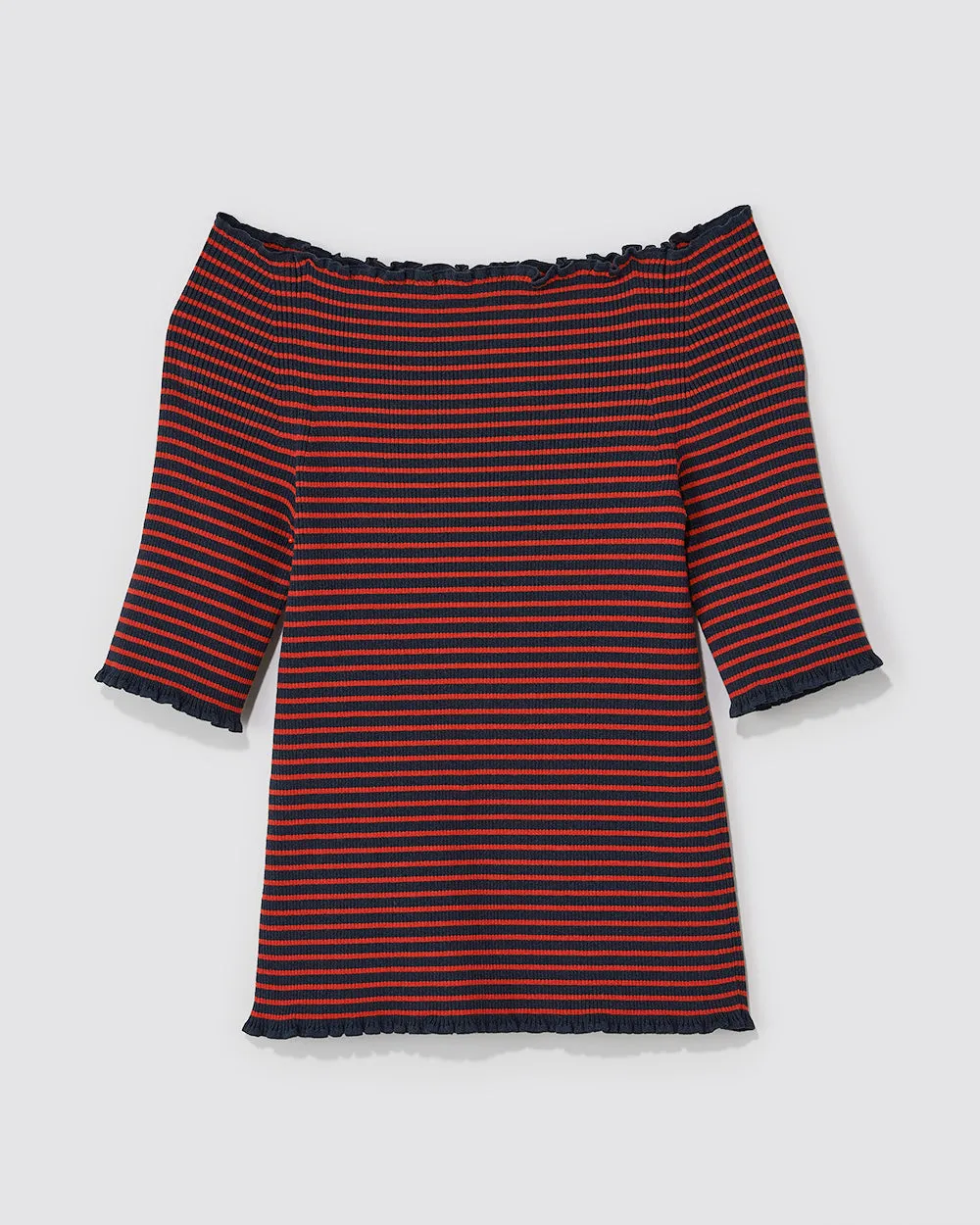 Indigo & Red Stripe Yama Knit