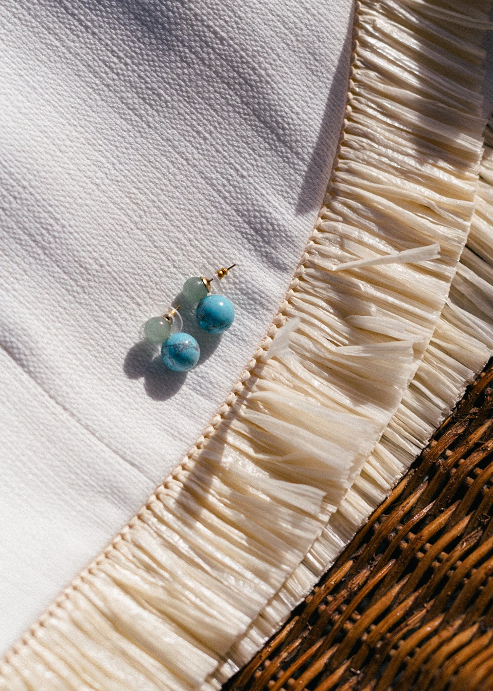 Jennifer Behr x Julia Berolzheimer Cay Earrings -- Turquoise