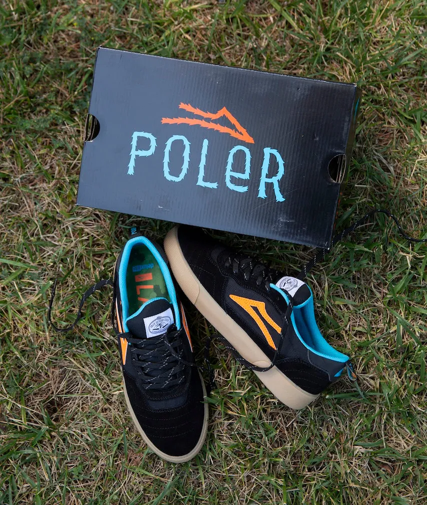 Lakai x Poler Cambridge - Black/Multi Suede