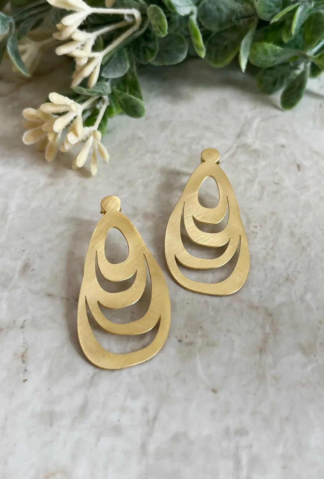 Lucia Golden Brass Earrings