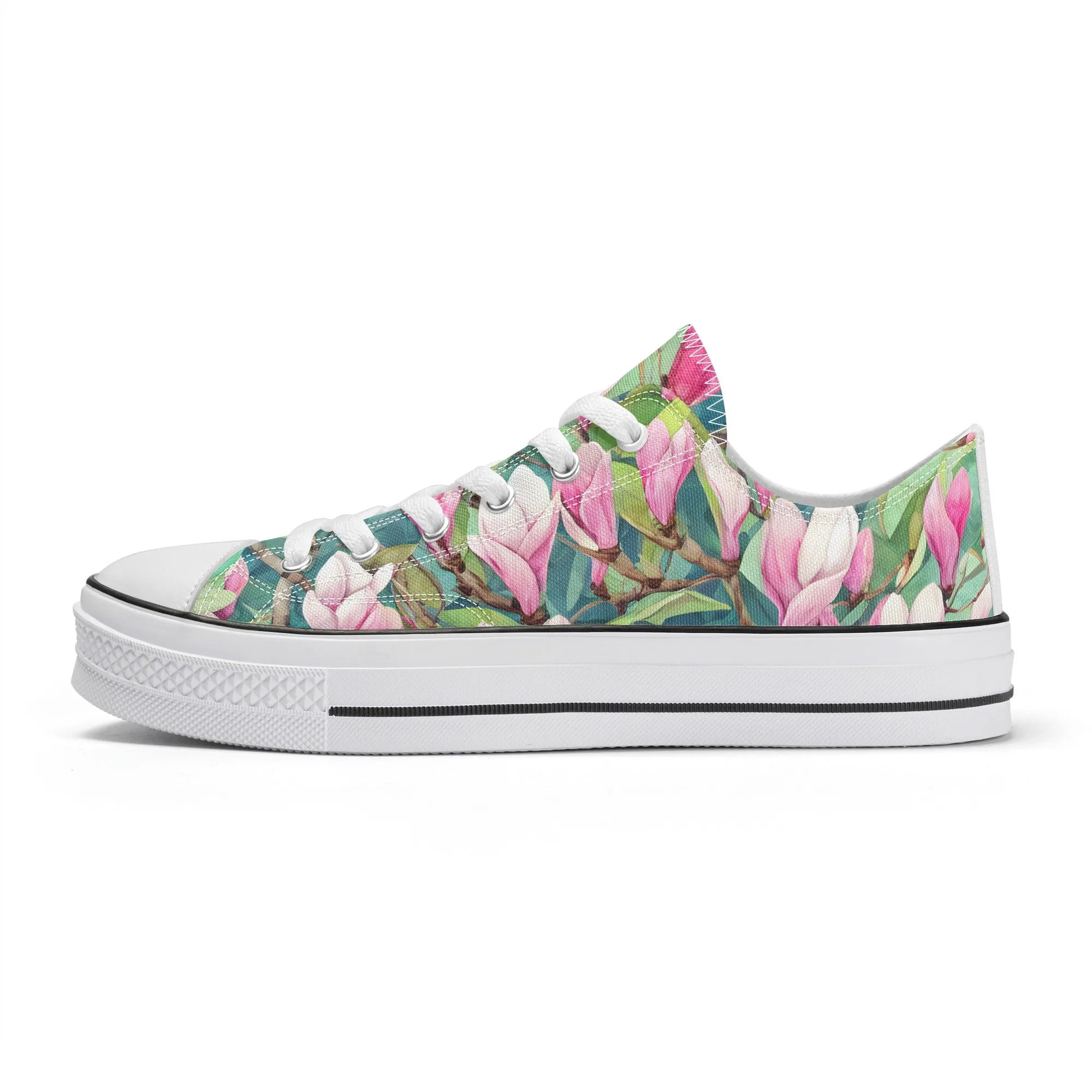 Magnolia Mens Low Top Shoes, Garden Classic Canvas Converse Sneakers.