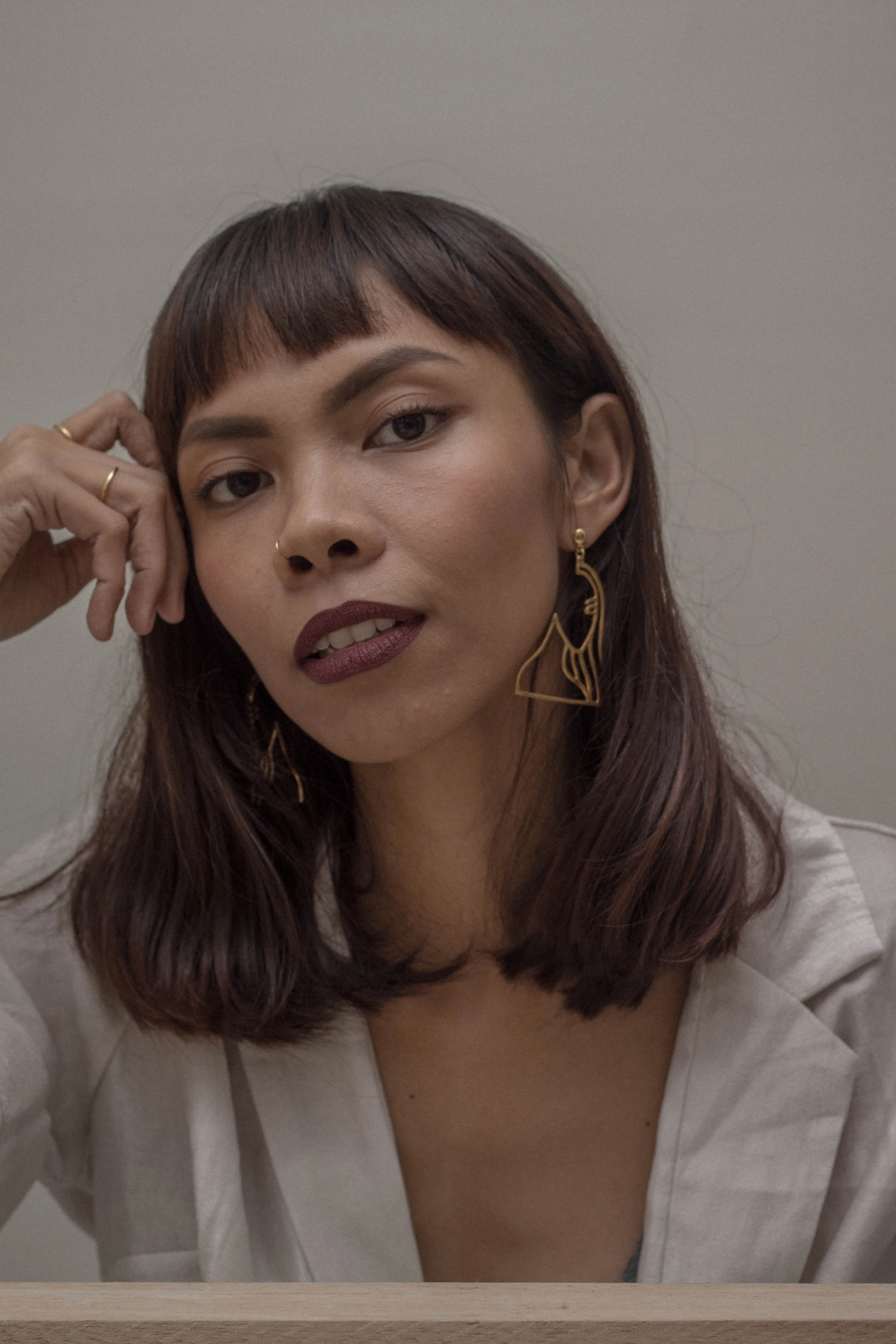 Marikit Earrings, Gold | MM x Choleil