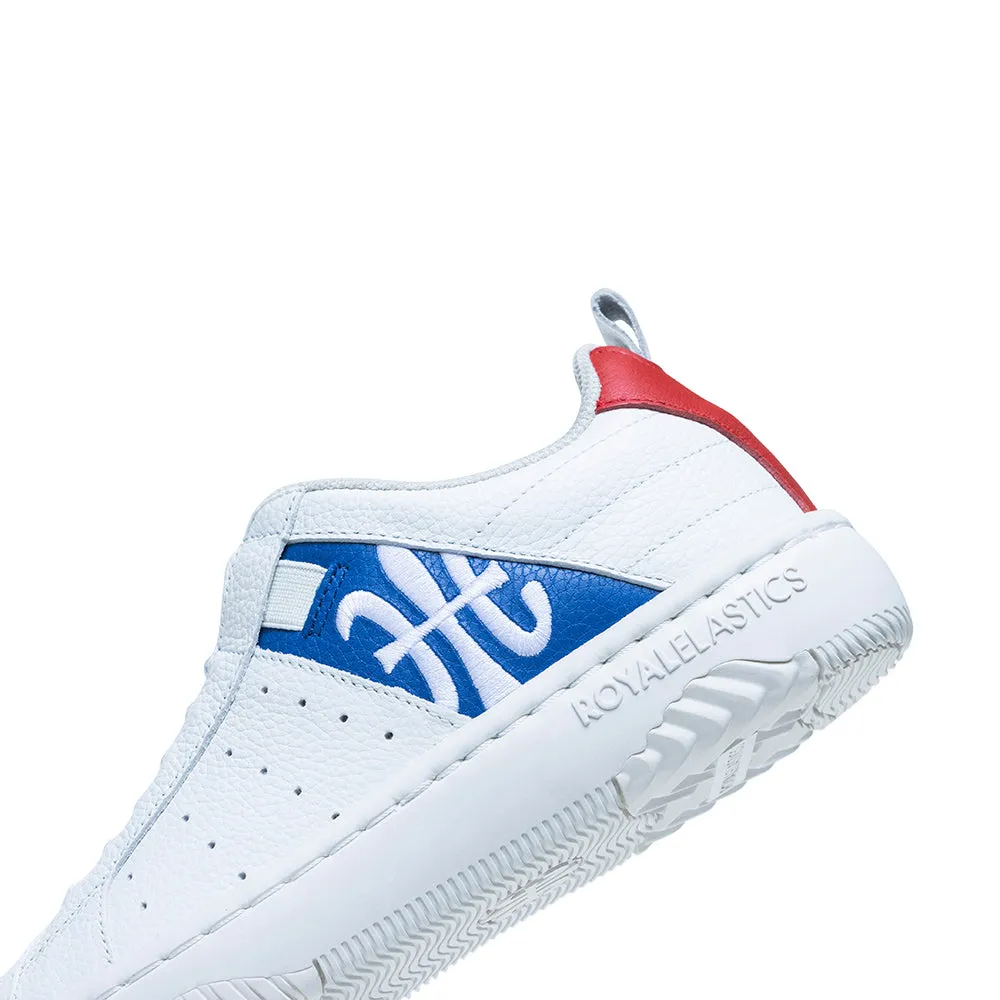 Men's Icon 2.0 White Blue Red Logo Leather Sneakers 06522-015