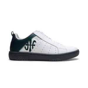 Men's Icon 2.0 White Green Black Logo Leather Sneakers 06543-049