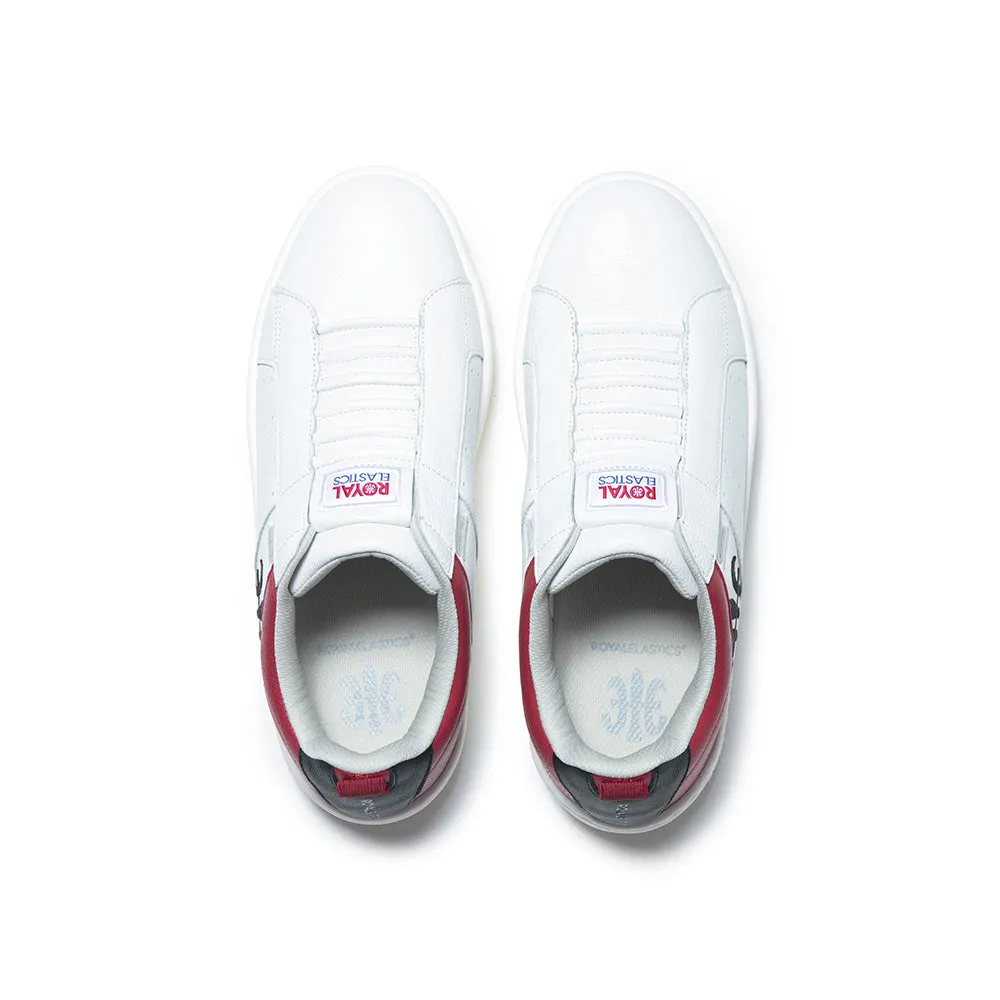 Men's Icon 2.0 White Red Leather Sneakers 06502-019