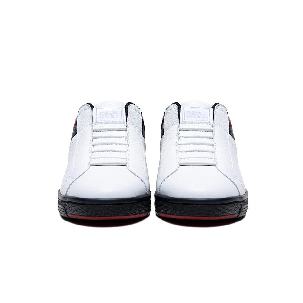 Men's Icon OG White Black Red Logo Leather Sneakers 01933-091