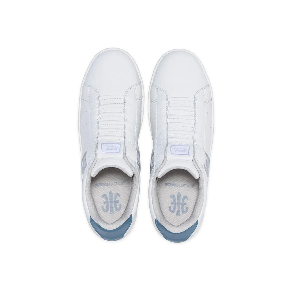 Men's Icon OG White Gray Blue Logo Leather Sneakers 01931-085