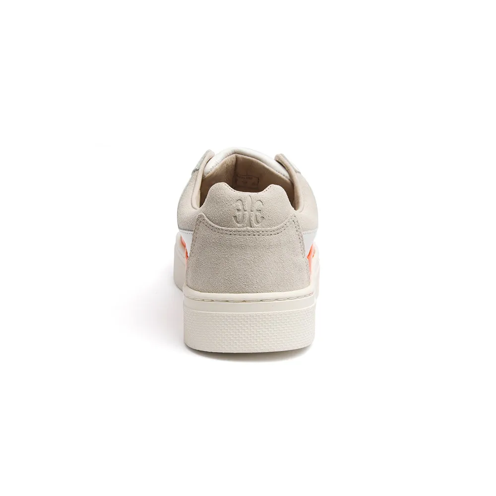 Men's King White Orange Leather Sneakers 04291-020