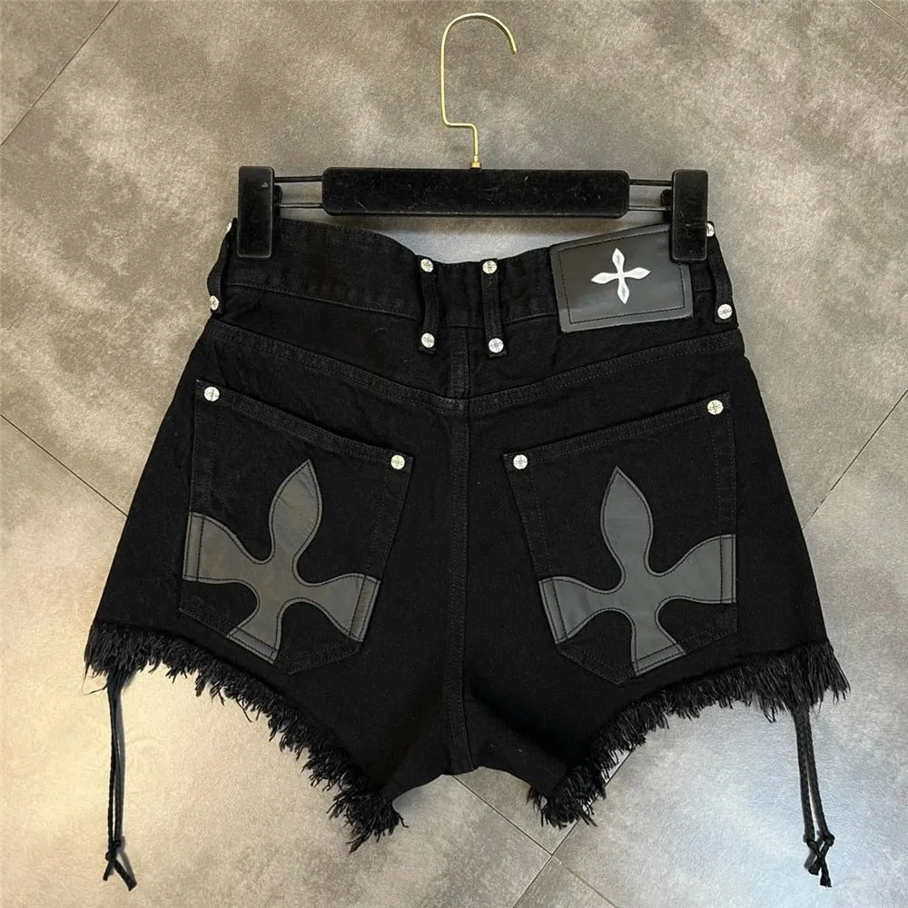 Alternative Midnight Express Black Lace-Up Shorts