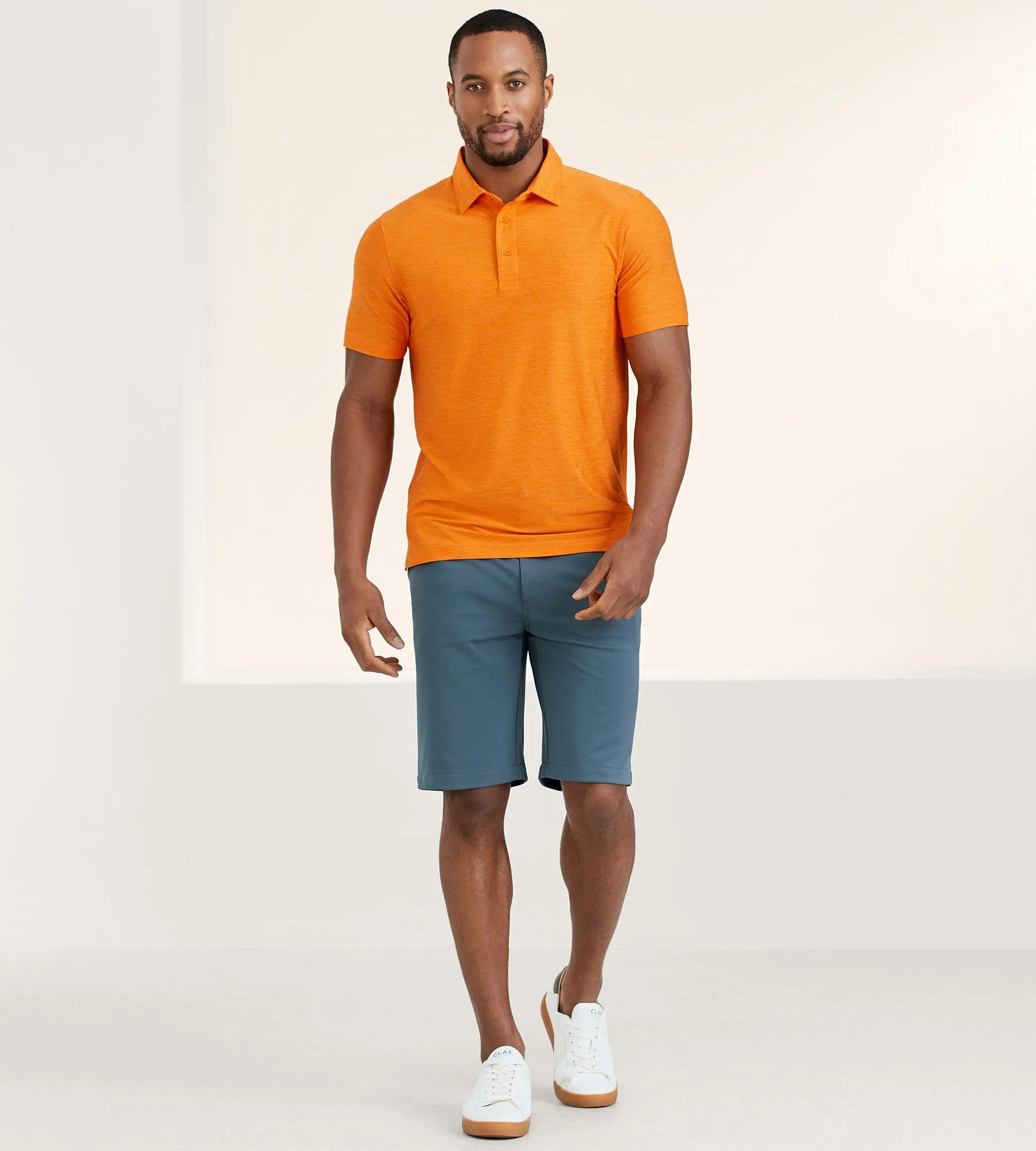 Modern Fit Heathered Performance Polo