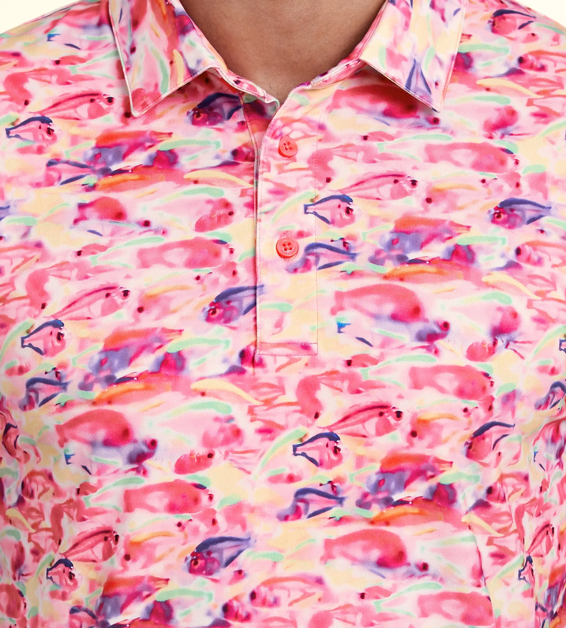 Modern Fit Printed Performance Polo