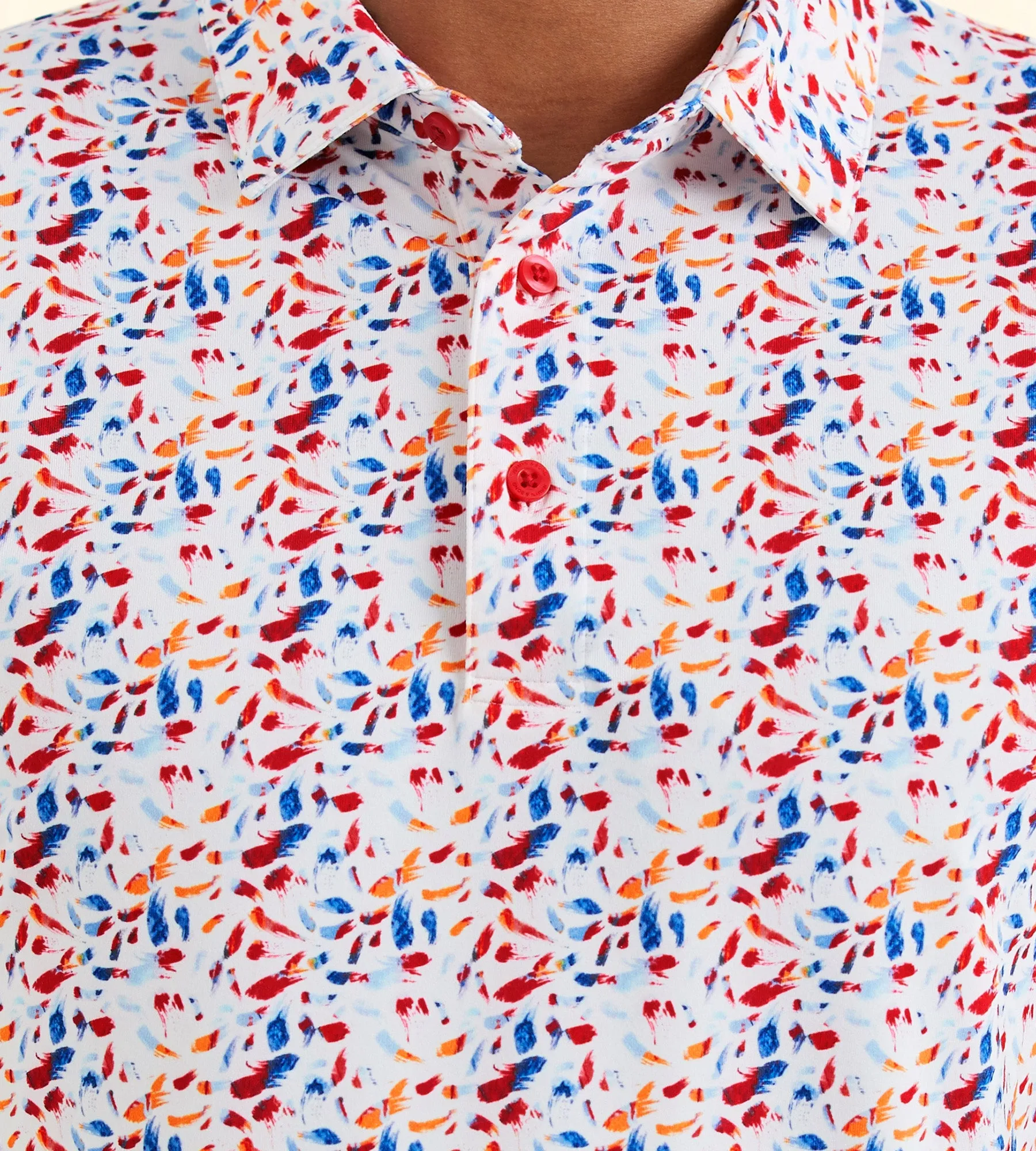 Modern Fit Printed Performance Polo