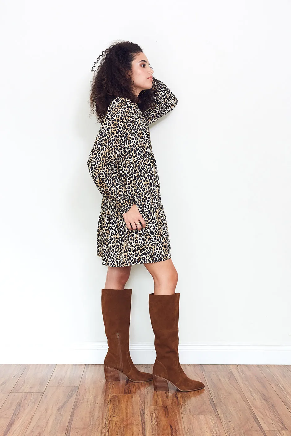 Olivia Mini Dress in Cheetah Queen