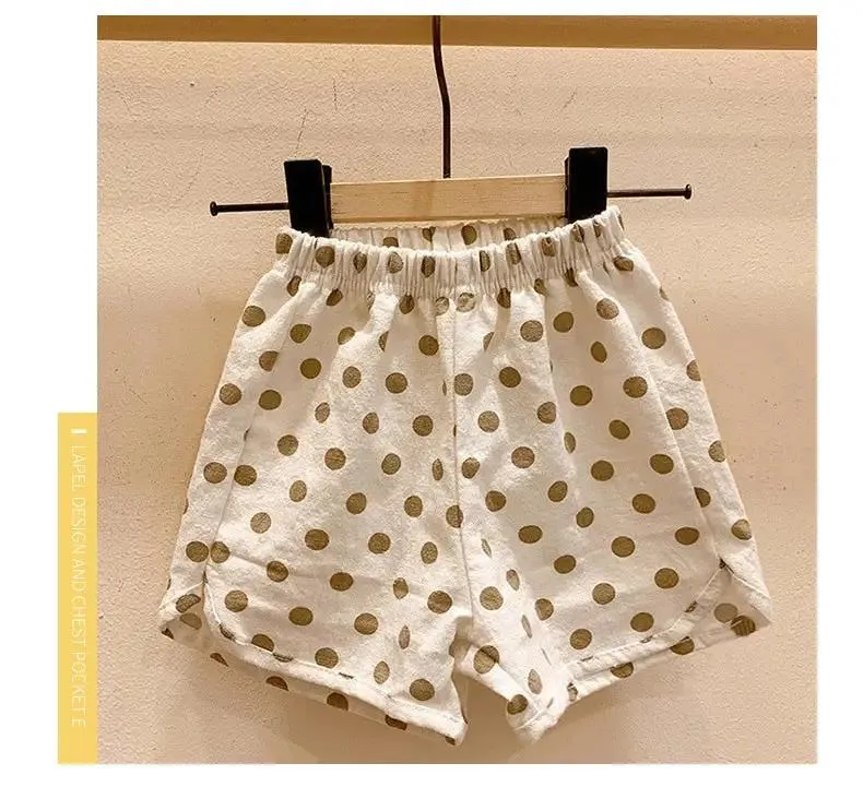 Patterned Linen Baggy Shorts for Boys