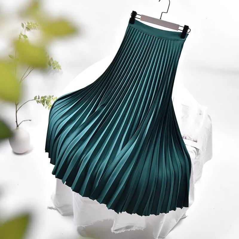 Pleated Skirt with Chiffon Liner